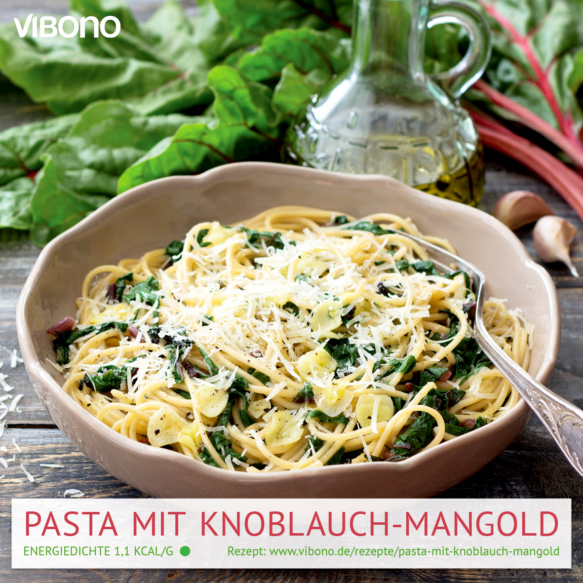 Pasta mit Knoblauch-Mangold